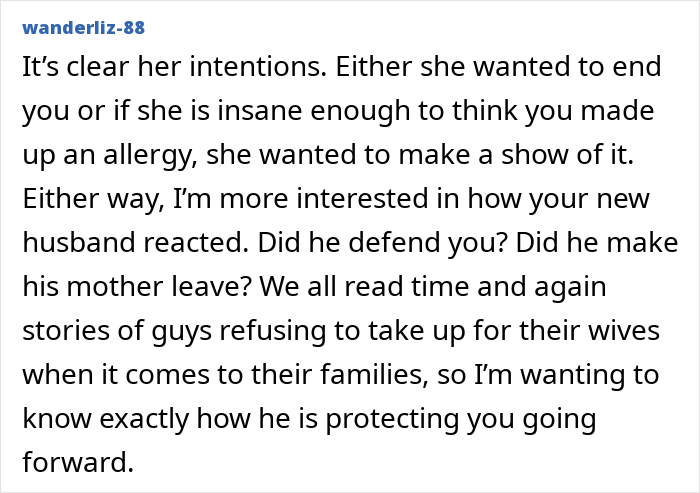 MIL Puts Anaphylaxis On Wedding Menu, Adds Nuts To A “Special Dish” Despite Bride’s Severe Allergy MIL Puts Anaphylaxis On Wedding Menu, Adds Nuts To A “Special Dish” Despite Bride’s Severe Allergy