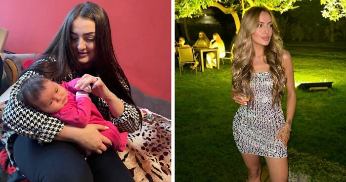 Before and after transformation showing a woman’s unbelievable change in appearance over three years.