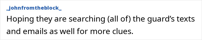 Screenshot of a social media comment discussing the Epstein guard&rsquo;s incriminating words about his passing.