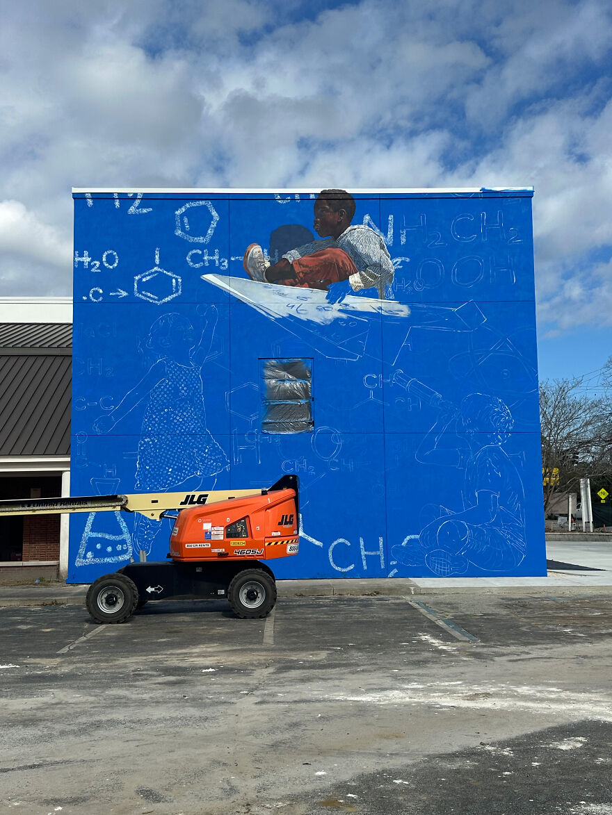 I Created A Giant 3D Optical Illusion Mural In Georgia That Changes Depending On Where You Stand