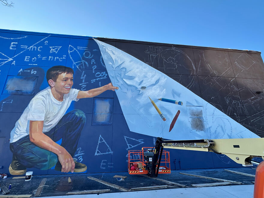 I Created A Giant 3D Optical Illusion Mural In Georgia That Changes Depending On Where You Stand