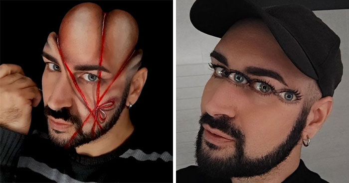 This Italian Artist Turns His Face Into Jaw-Dropping 3D Optical Illusions (26 New Pics)