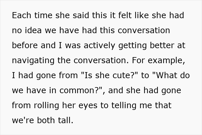 Alt text: Woman hyping up friend to single coworker, leading to an unexpected ambush date with a stranger.