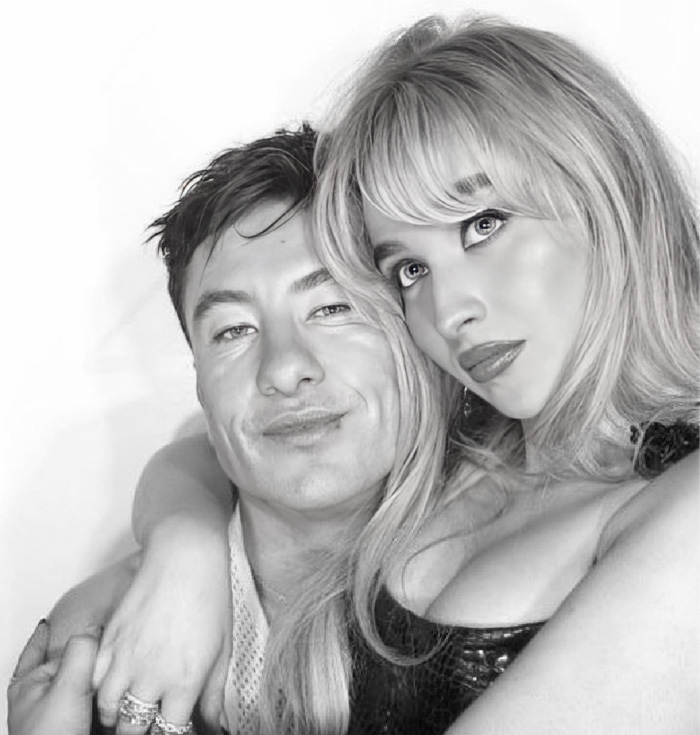 Barry Keoghan posing closely with a woman, reconsidering acting career amid backlash over his looks from fans. Barry Keoghan posing closely with a woman, reconsidering acting career amid backlash over his looks from fans.