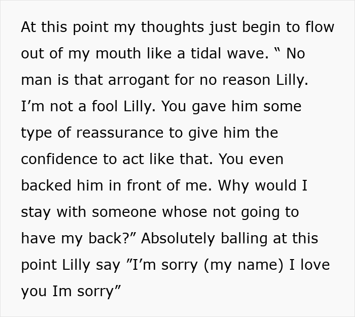 Text message conversation showing a boyfriend losing it after letting girlfriend use his apartment to meet her ex.