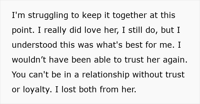 Text about a boyfriend allowing his girlfriend to use his apartment to meet an old friend, then reacting after learning the friend is her ex.