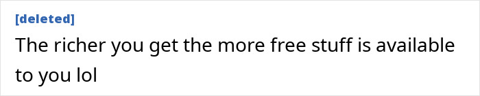 Comment about wealth and access to free items, related to jaw-dropping $346K Oscars gift bag for nominees.