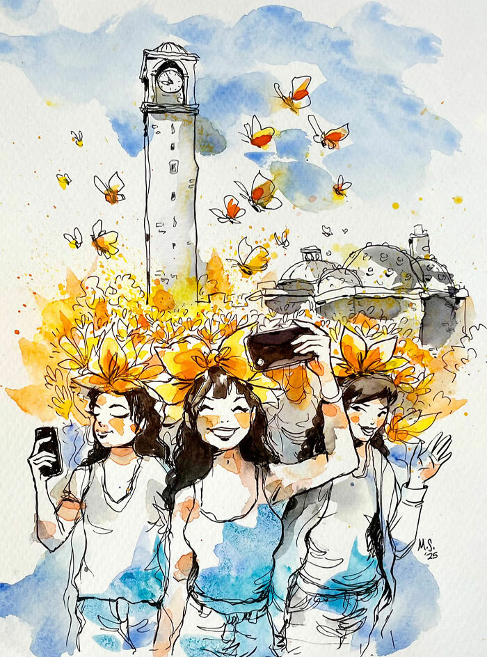 Artist Mehmet Saygin Captures Everyday Life In 30 Expressive Watercolor Sketches