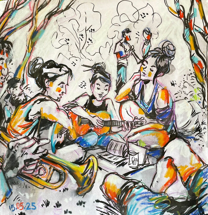 Artist Mehmet Saygin Captures Everyday Life In 30 Expressive Watercolor Sketches