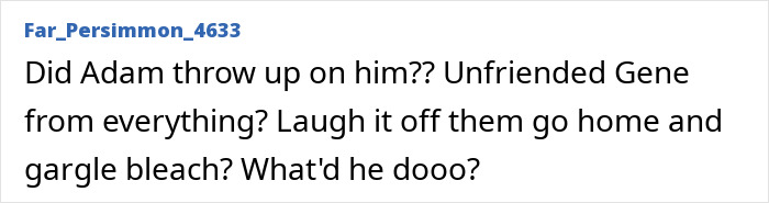 Comment discussing Gene Simmons and Adam Sandler with people reacting strongly and talking about quitting the internet.