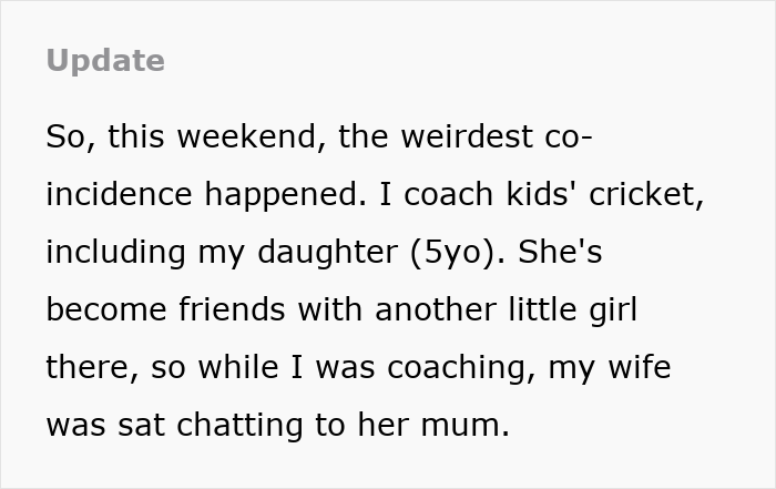 Man coaching kids' cricket experiences random meeting revealing teenage ex now living as a man in the US.