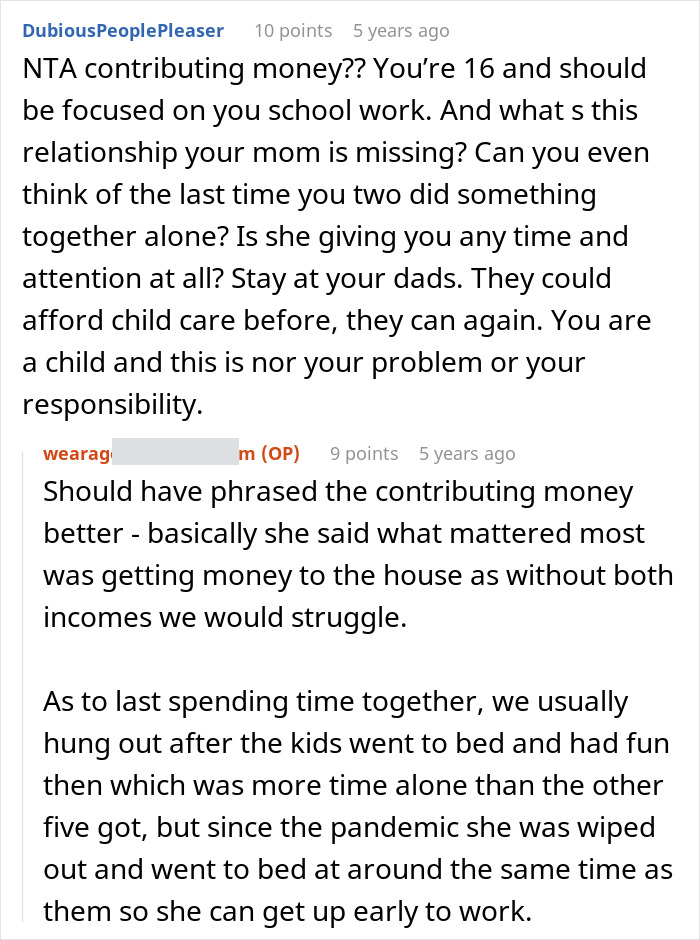 Mom Turns Oldest Daughter Into A Nanny Of Her 5 Kids, Then Gets Upset She Wants To Move In With Dad