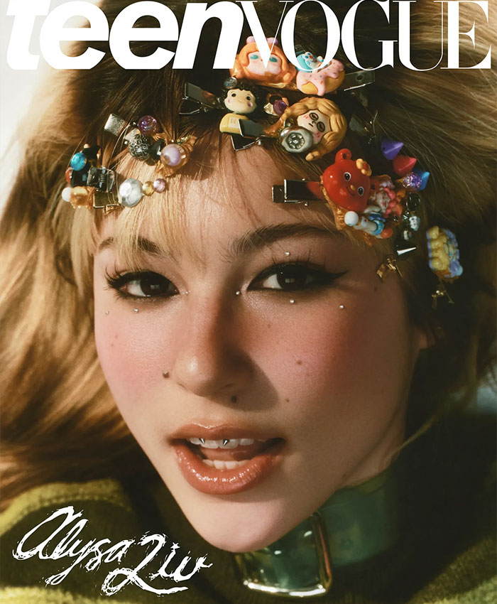 Close-up portrait of Olympic hero Alysa Liu with decorative hair clips, speaking out after a terrifying airport experience.