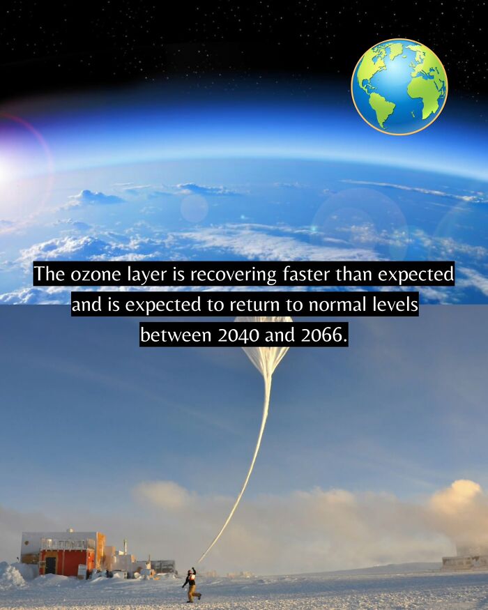 Ozone layer recovering faster than expected, showing good news from around the world with hopeful environmental progress.