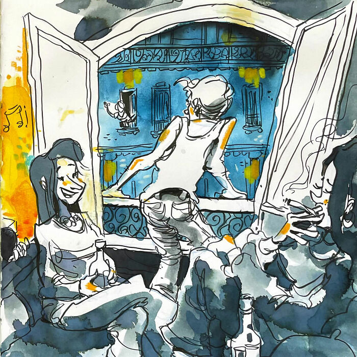 Artist Mehmet Saygin Captures Everyday Life In 30 Expressive Watercolor Sketches