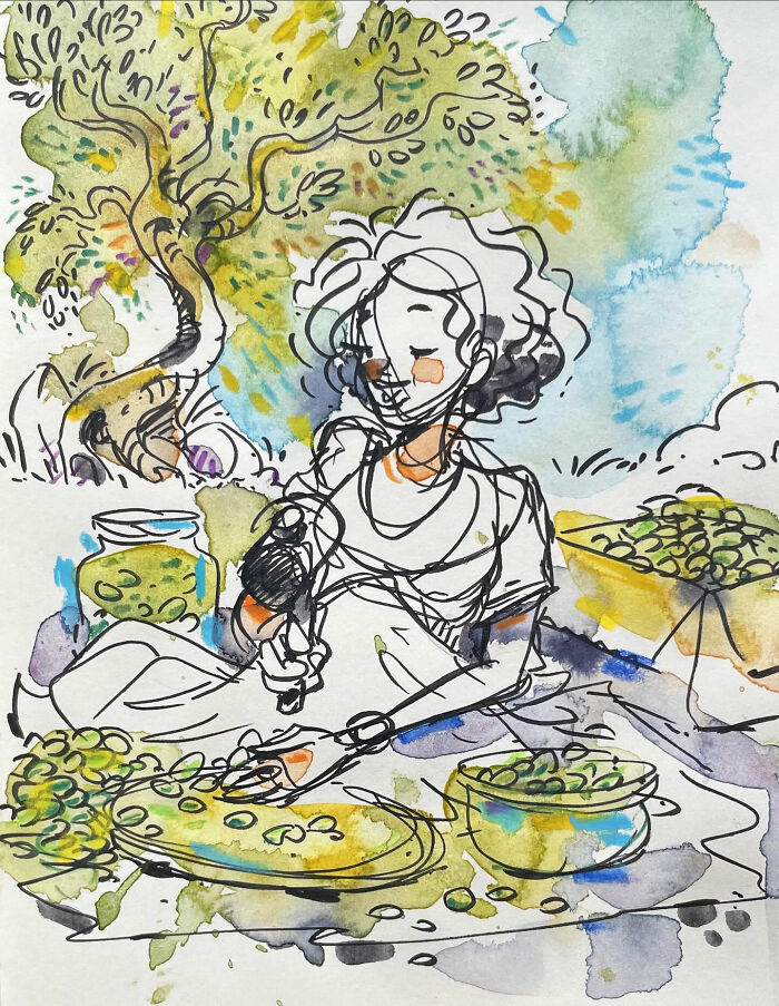 Artist Mehmet Saygin Captures Everyday Life In 30 Expressive Watercolor Sketches