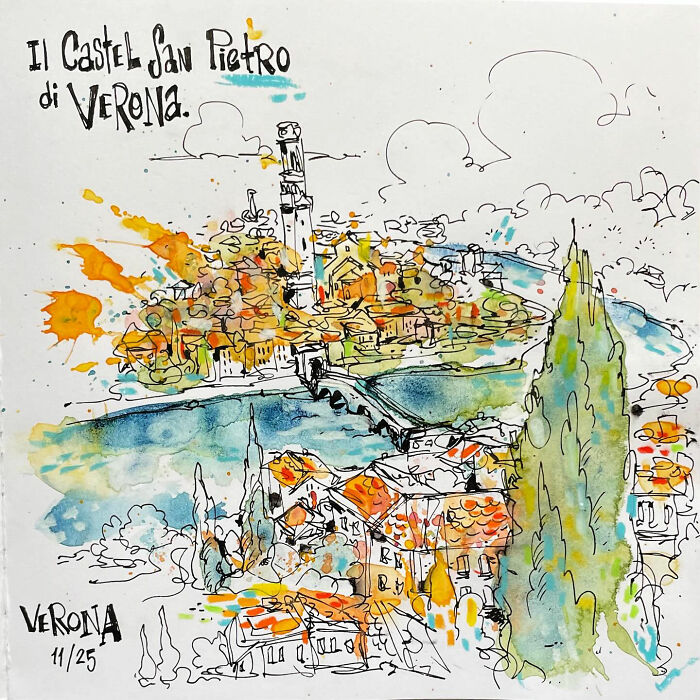 Artist Mehmet Saygin Captures Everyday Life In 30 Expressive Watercolor Sketches