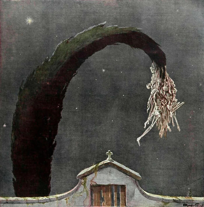 The Escape, Circa 1915 By Rafael Romero Calvet (1885–1925)