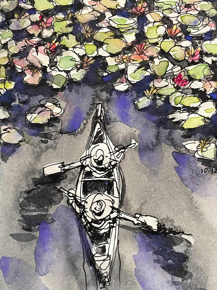 Artist Mehmet Saygin Captures Everyday Life In 30 Expressive Watercolor Sketches