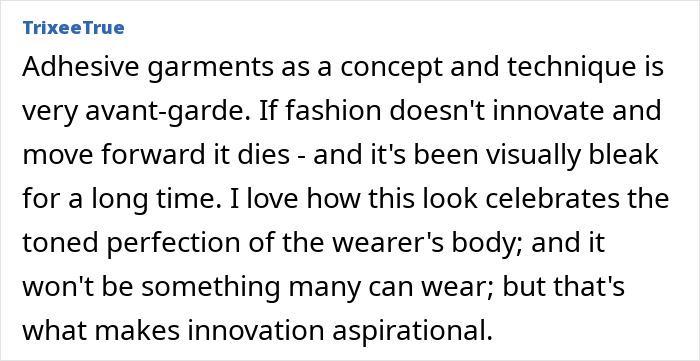 Tyla wearing a bizarre adhesive top at Paris Fashion Week, showcasing avant-garde fashion innovation and style.