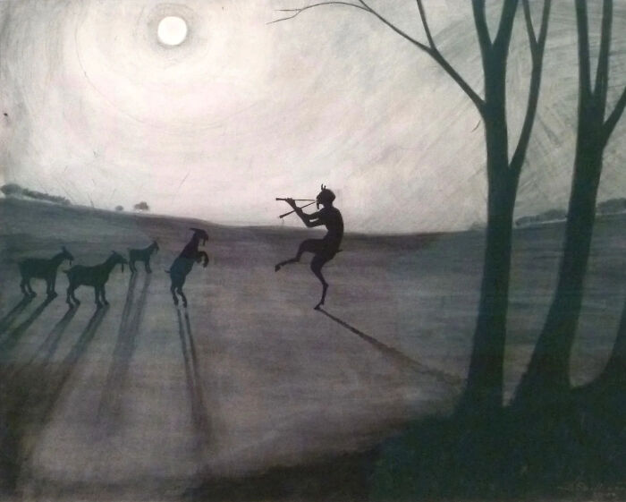 Faun By Moonlight, Circa 1900. Illustration By Léon Spilliaert