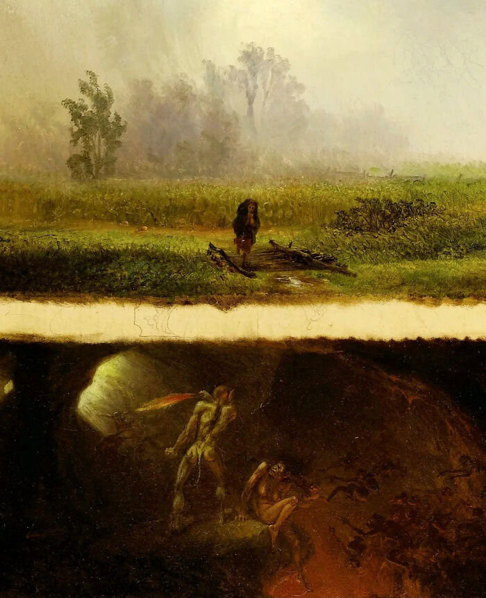 It Rains, It Shines, The Devil Whipping His Wife By William Holbrook Beard (1824–1900)