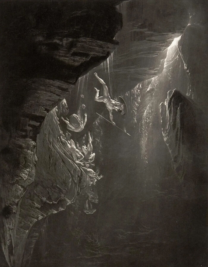 The Fall Of The Rebel Angels, Circa 1826. Mezzotint By John Martin