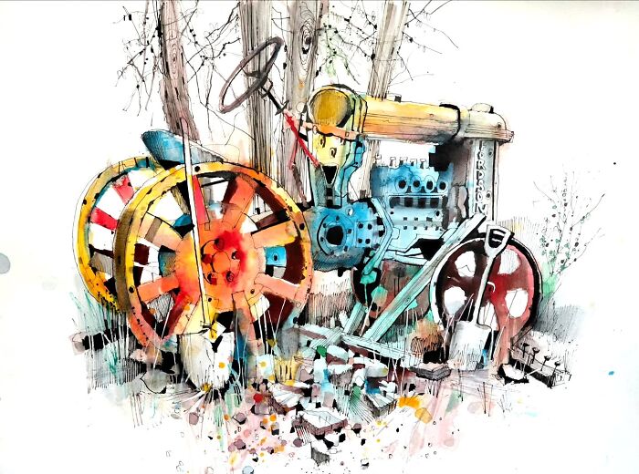 Old Abandoned Vintage Tractor In Maldon, Australia