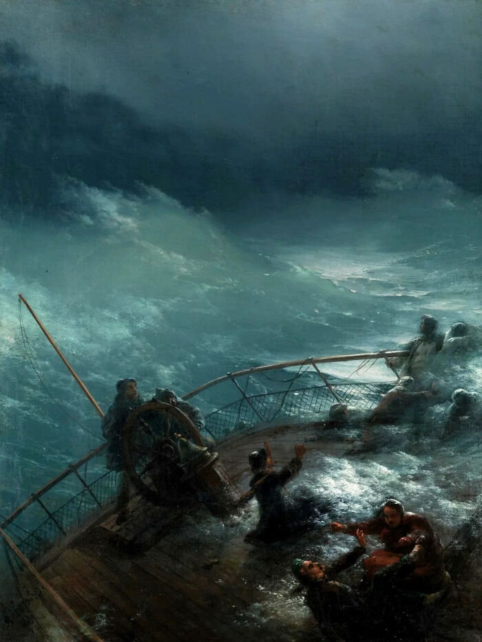 Storm At Sea By Ivan Aivazovsky (1817 - 1900)