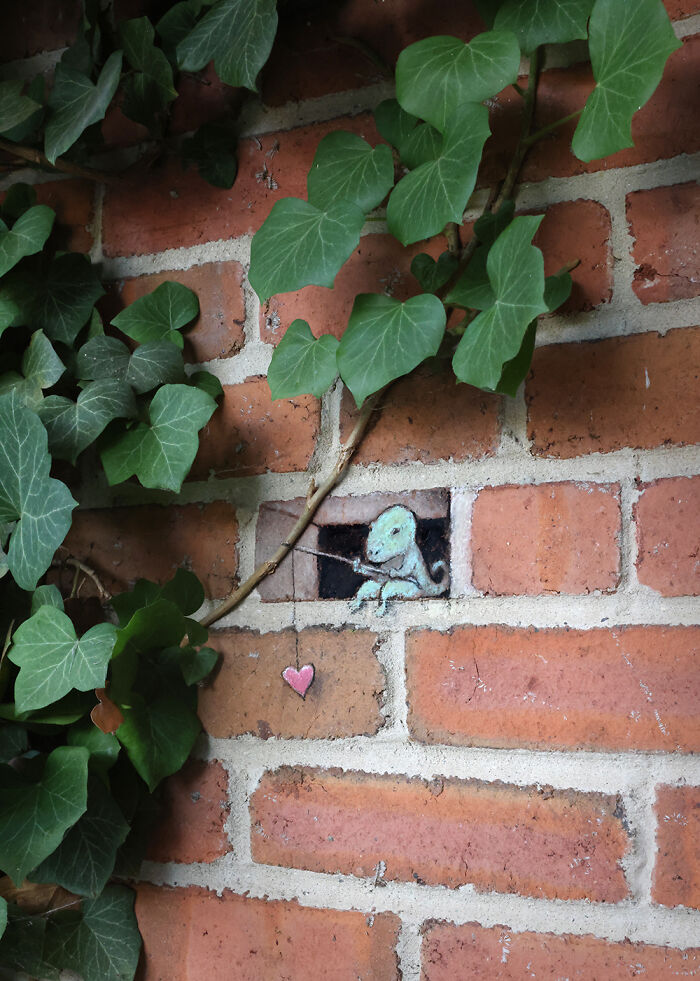 "Heartdangler Lizard, Drawn In 2023 And Tidied Up In 2025 As The Ivy Creeps In"