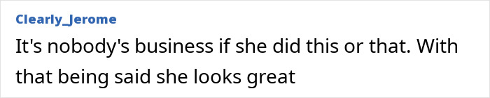 Comment expressing support for Anne Hathaway after fans noticed something off about her Oscars look.