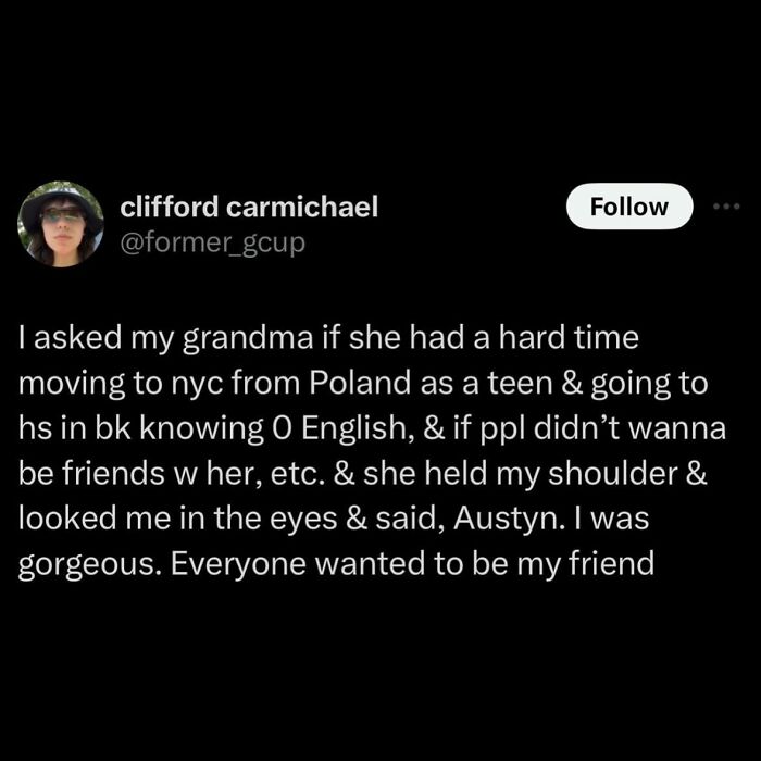 Tweet text from Clifford Carmichael sharing a funny and relatable story, part of memes that are ridiculous and random.