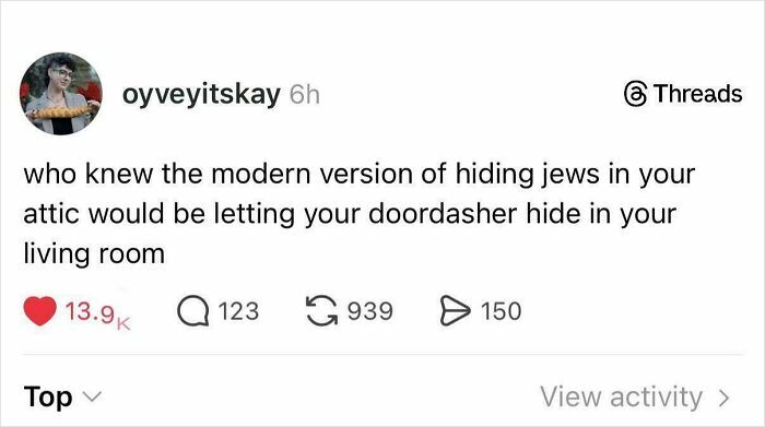 Screenshot of an unhinged sentence from social media that left everyone speechless with shocking content.