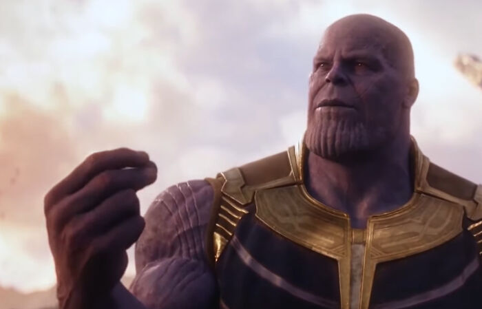 Hilarious movie details of Thanos snapping his fingers in Avengers: Infinity War, a nonsensical moment.