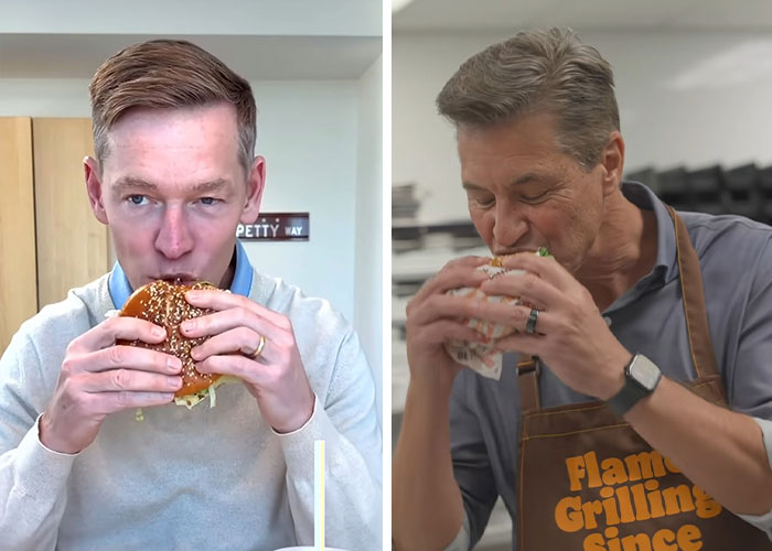 Video Of Burger King Boss Biting Into Whopper Sparks Comparison To McDonald's CEO's Viral Disaster Video Of Burger King Boss Biting Into Whopper Sparks Comparison To McDonald's CEO's Viral Disaster