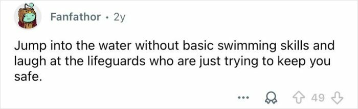 Screenshot of an online comment shaming tourists for their unbelievably rude and entitled behavior at the beach.