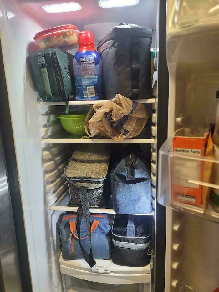 The Refrigerator In My Office Most Mornings