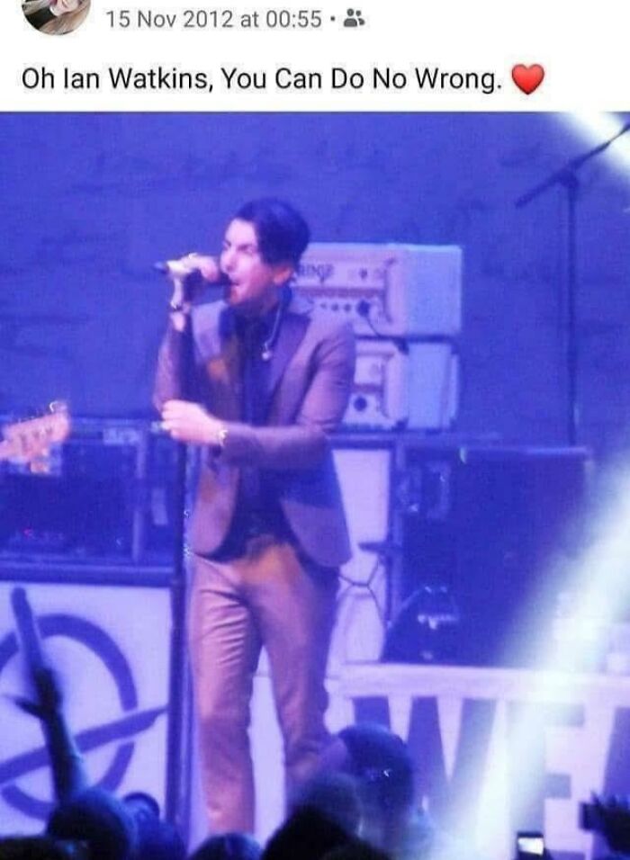 Singer performing on stage in an old photo that aged badly, illustrating 49 old photos that make us facepalm.