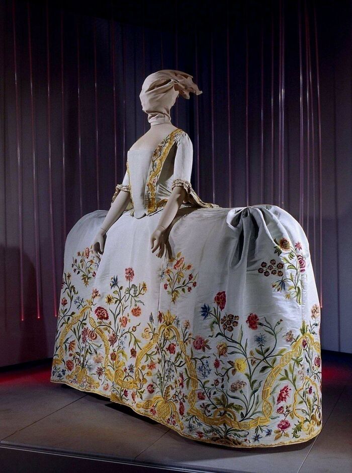 Wedding Mantua With Train, 1759. Worn By Helena Slicher On Her Wedding Day In 1759