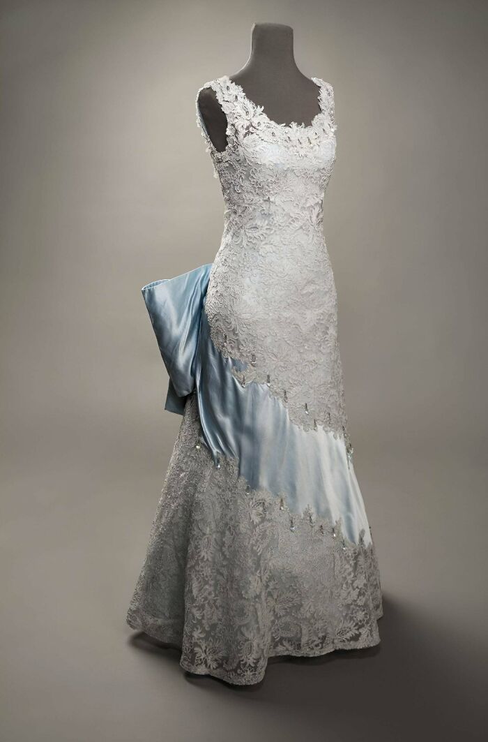 Blue Satin And Lace Gown That Аnnlowe Made For Pianist Elizabeth Mance, Circa 1966