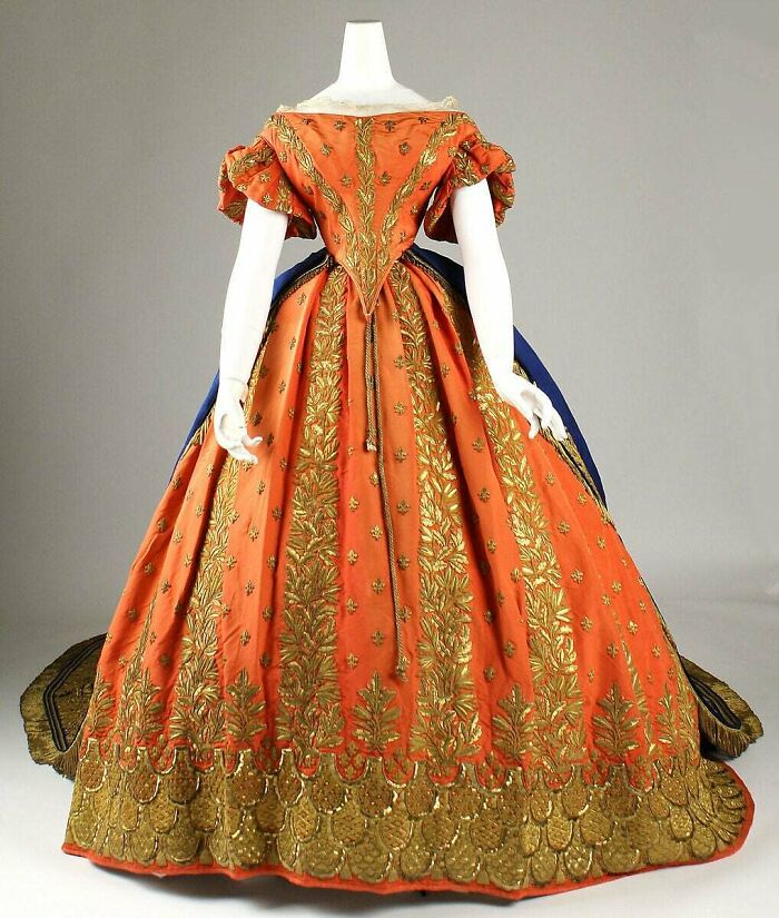 Gold Italian Court Gown, Circa 1857–60