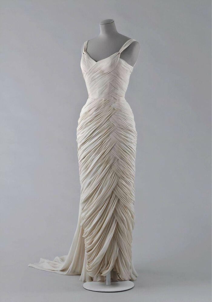 French Silk Evening Dress By Jean Dessès, 1956