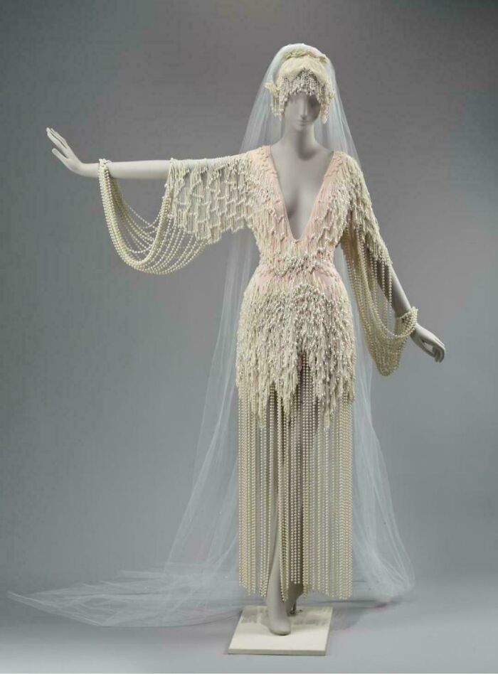 Bride's Dress And Hat, Designed By Bob Mackie, 1980s
