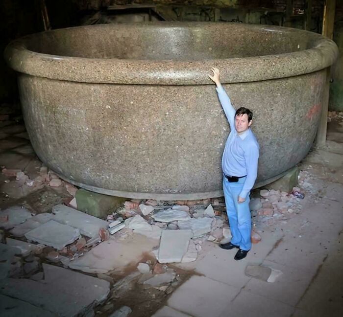 Huge stone basin discovery from a completely different era