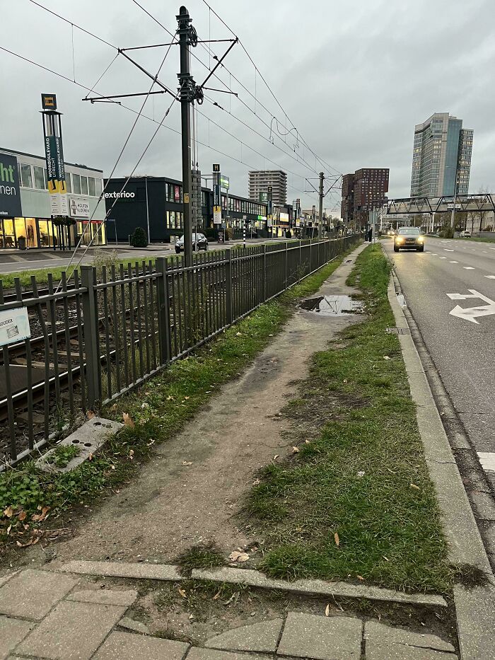 Desire Path Seen In Utrecht