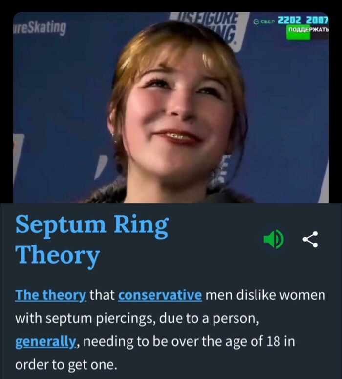 Young woman smiling in a meme about septum ring theory, relatable posts, and memes about our lives hitting close to home.