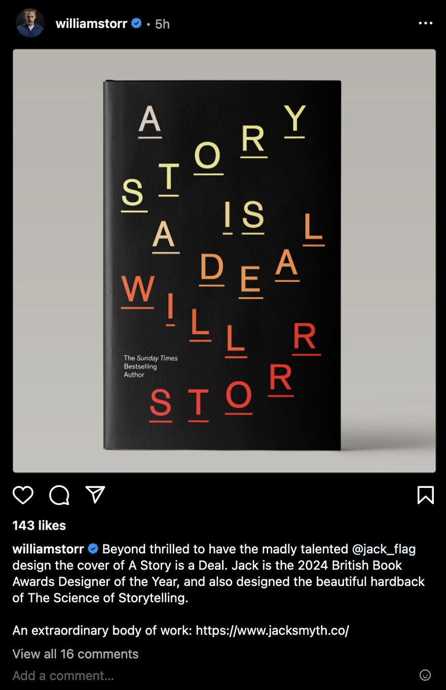 Book cover design with scrambled letters spelling a phrase, showcasing a designer who went too far and made it hard to use.