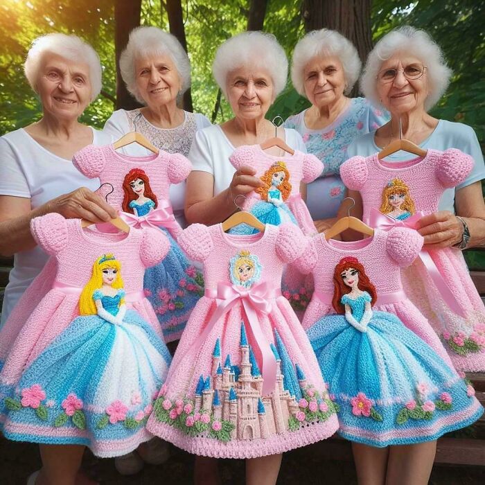 Posted In A Crochet Facebook Group Talking About "Cool Grandmas" And Their Awesome Crochet. Comments All Positive, But No One Realizes It's AI?