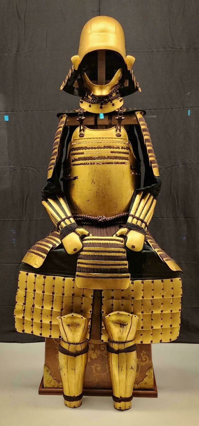 Golden samurai armor set as one of many fascinating historical finds from ancient Japan.