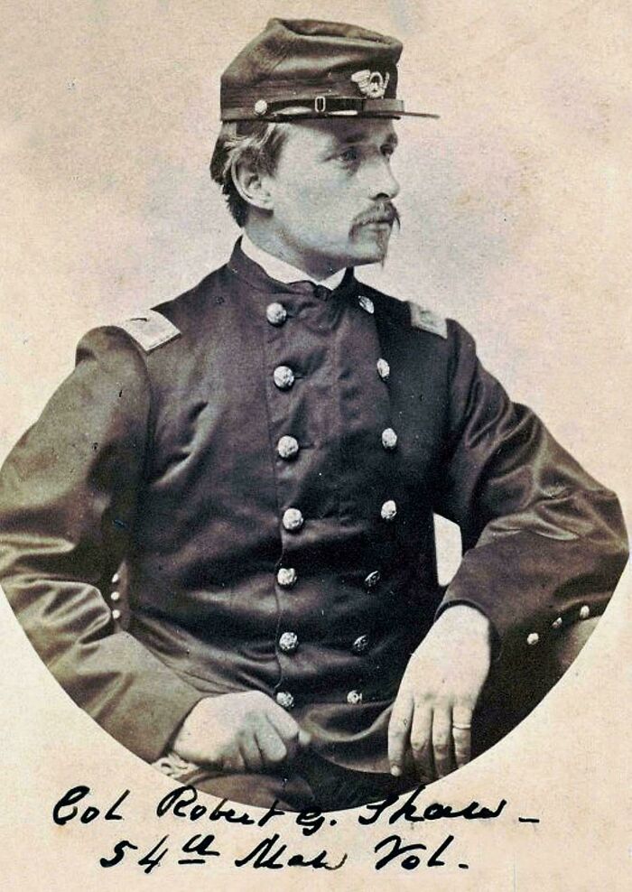Colonel Robert G. Shaw in uniform, from a collection of emotional historical photos.